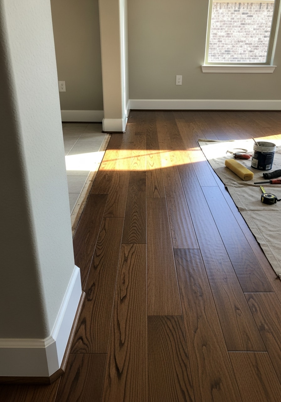 Skilled craftsperson performing precision work on a Frisco-area home.